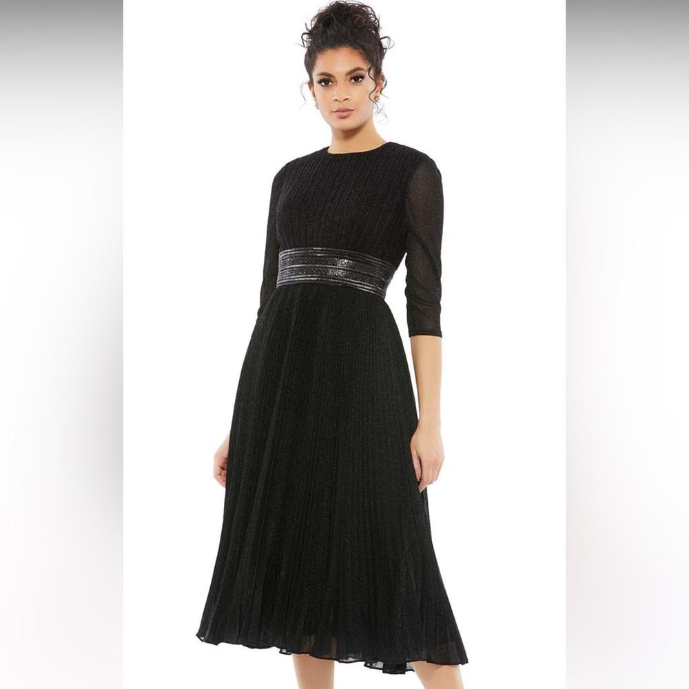 NEW with tag Macduggal black tea length dress